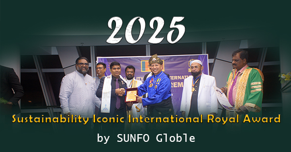 Sustainability Iconic International Royal Award at SUNFO 2025